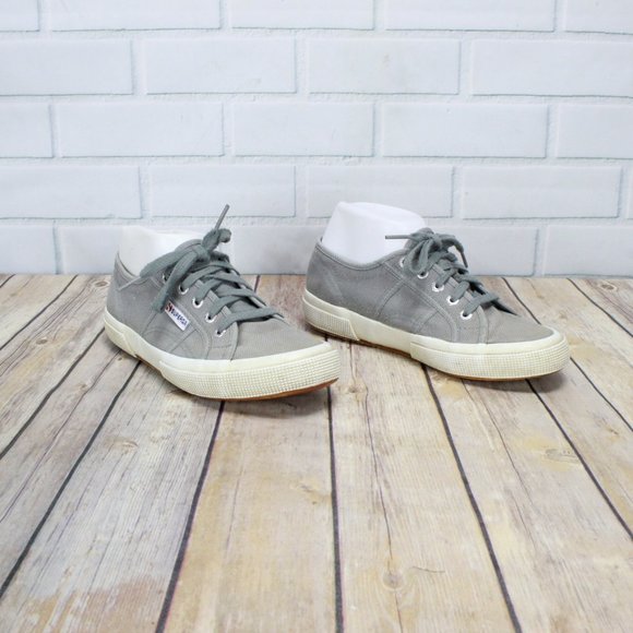 Superga Gray Canvas Lace Up Casual Sneakers Size 7 - Picture 4 of 8